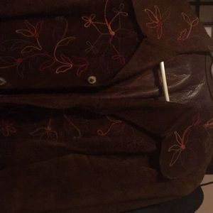 Brown suede coat